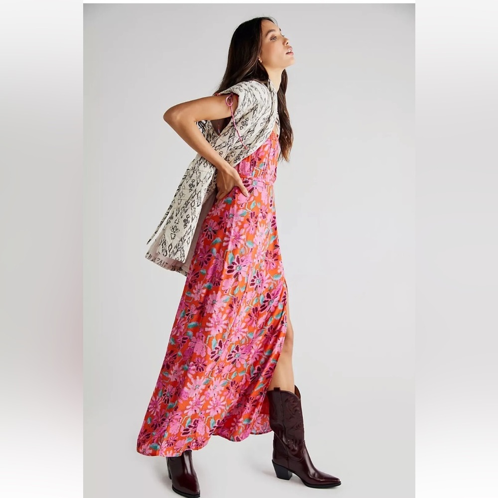 FREE PEOPLE Pippa Maxi Floral Dress Size Small OB1601492